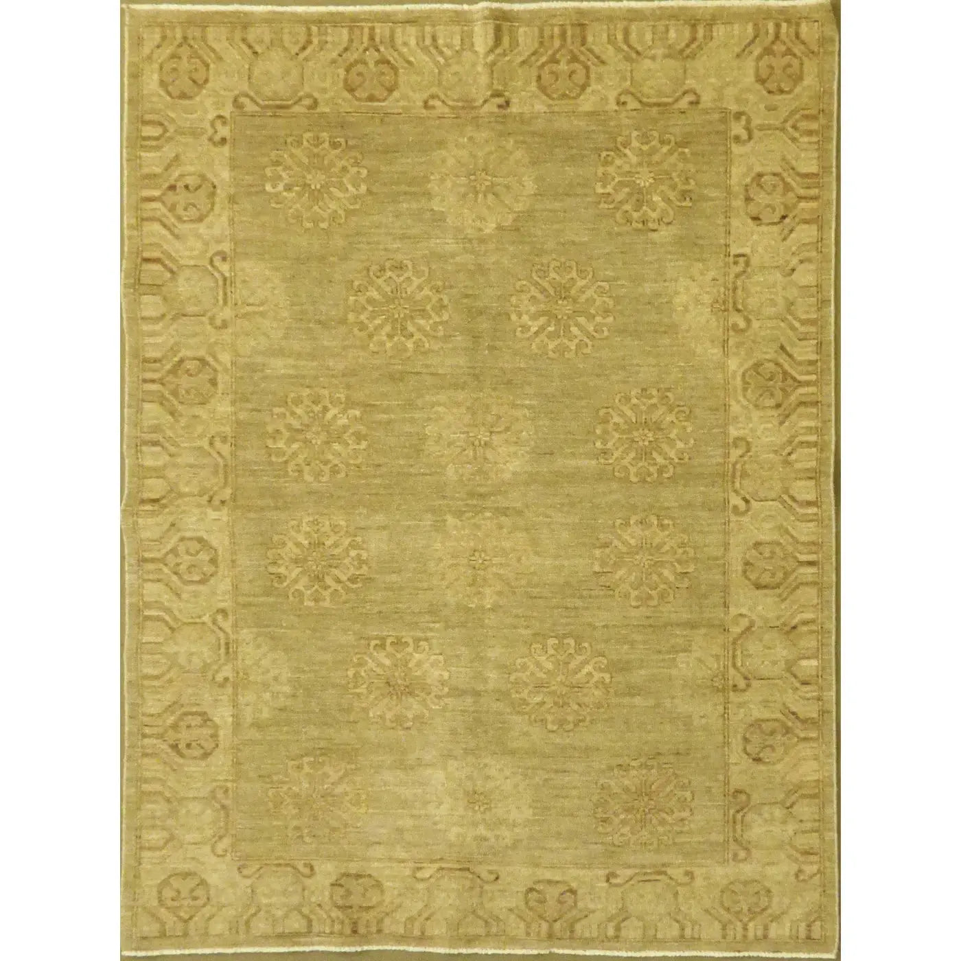 One Of The Kind Afghani Khotan Rug 4'8" x 6'9" zandirugs